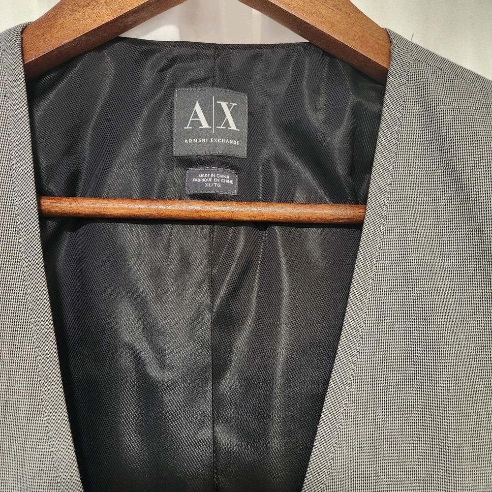 Armani Exchange Mens Suit Vest Waistcoat XL Grey Formal - Picture 2 of 3